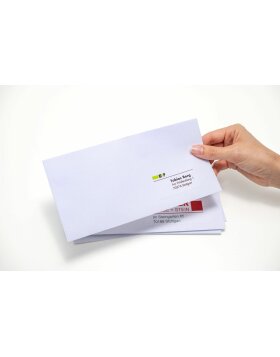Etiquetas de direcciones Premium A4 38,1x21,2 mm esquinas redondas papel blanco mate 6500 unid.