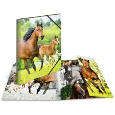 Postmappe A3 mit Gummizug Pferde