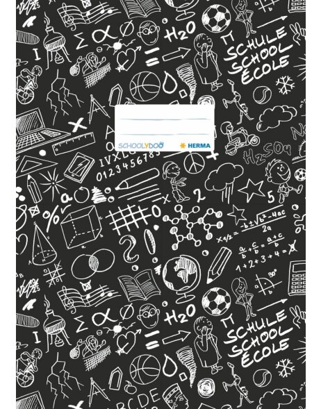 Exercise book cover A4 SCHOOLYDOO, black