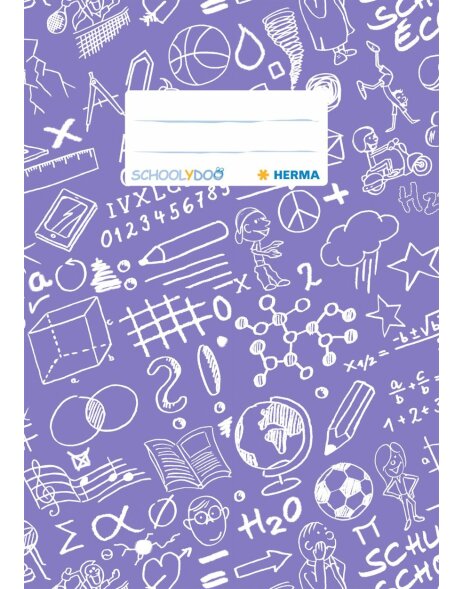Exercise book cover A5 SCHOOLYDOO, violet