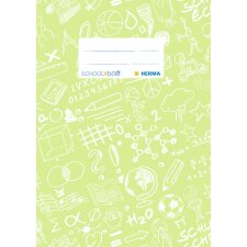 Exercise book cover A5 SCHOOLYDOO, light green