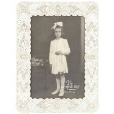 Cadre photo fer blanc 10x15 cm