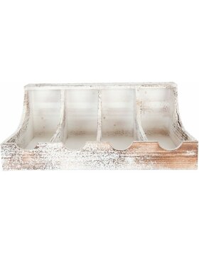 6H0783 Clayre Eef - wooden rack shabby white