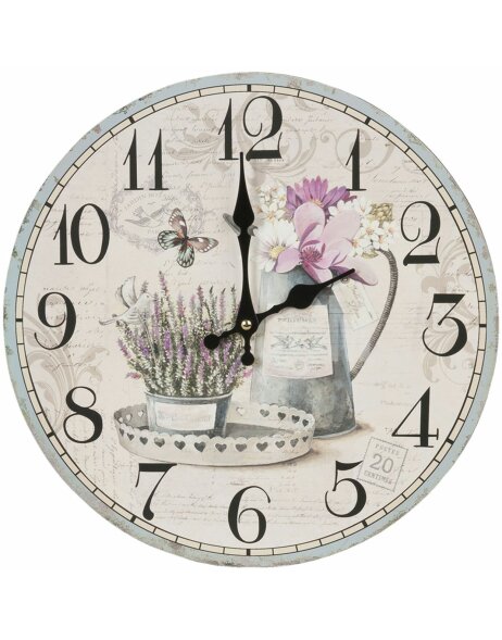 clock lavender - 6KL0231 Clayre Eef