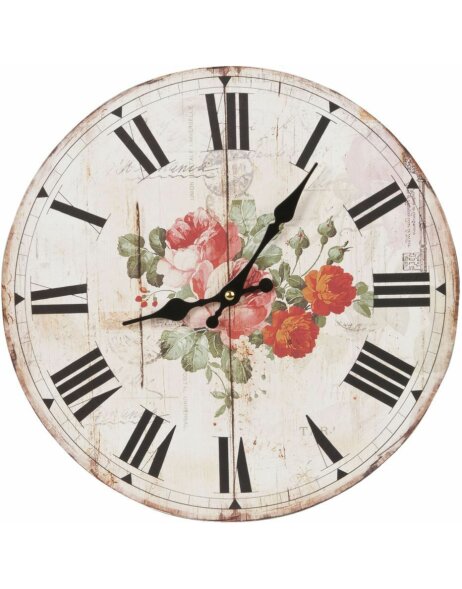 Horloge murale fleurs - 6KL0240 Clayre Eef