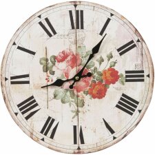 Horloge murale fleurs - 6KL0240 Clayre Eef