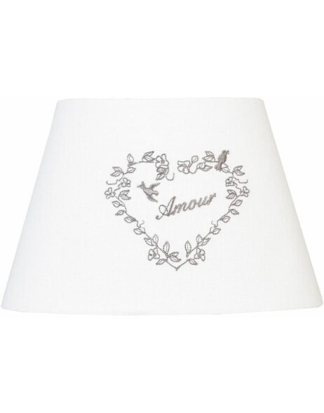 Lampshade Amour white 25x20 cm