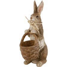 Decoración conejo 39 cm poliresina