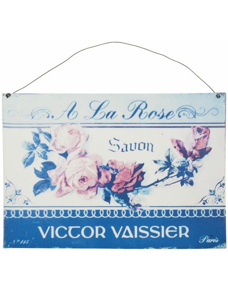 ROSE tin-plate blue - 6Y1437 Clayre Eef