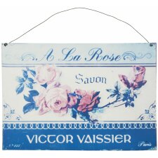 ROSE tin-plate blue - 6Y1437 Clayre Eef