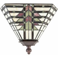 Tiffany wall lamp green-red triangle