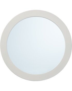 Spiegel rund 40 cm mit  weißer Leiste