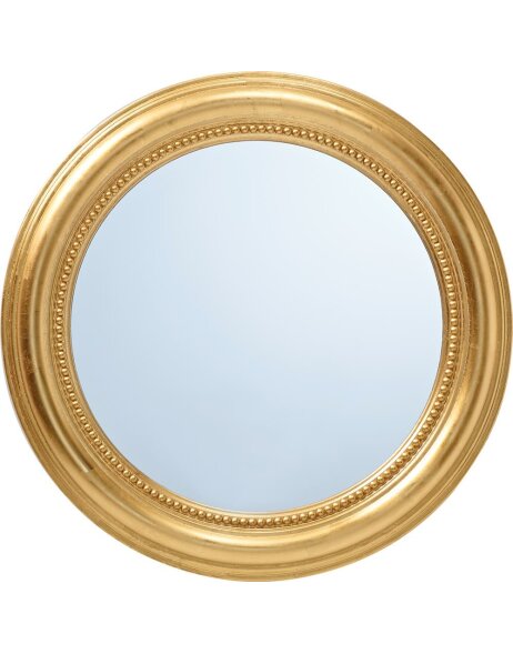 Miroir rond 50 cm avec baguette dor&eacute;e