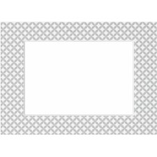 Passepartout 30x40 cm - checkered 18x24 cm gray