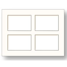 Passepartout blanco 30x40 cm - 4 x 10x15 cm