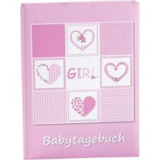Romantic pink baby diary girl