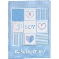Romantic blue baby diary boys