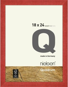Houten clip-on lijst Quadrum 18x24 cm rood