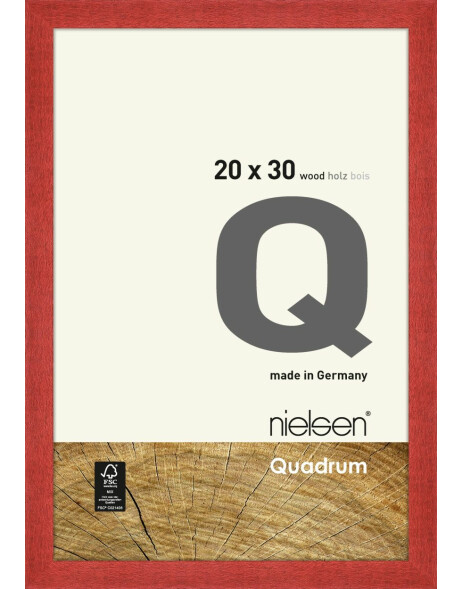 Houten clip-on lijst Quadrum 20x30 cm rood
