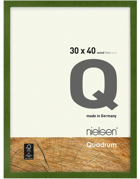wood frame Quadrum FSC 21x30 cm green