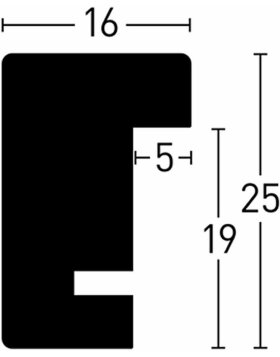Nielsen Holz-Wechselrahmen Quadrum 21x30 cm grau