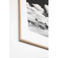 Marco de madera con clip Quadrum 24x30 cm gris