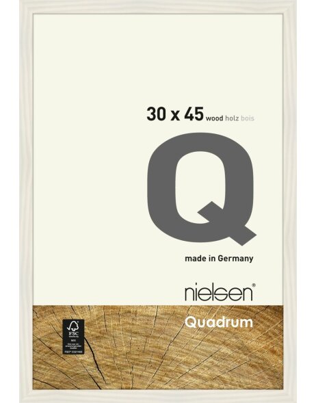 Holz-Wechselrahmen Quadrum 30x45 cm wei&szlig;