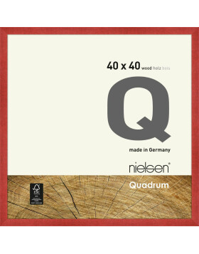 Drewniana ramka zaciskowa Quadrum 40x40 cm czerwona