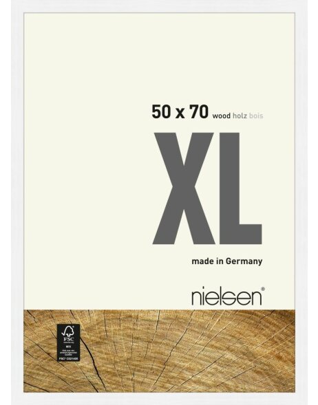 Cadre en bois Nielsen XL 50x70 cm blanc