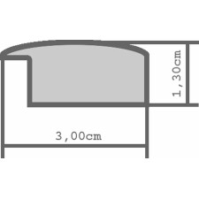 Cornice in legno moderna 29,7 x 42 (A3) cm Vetro antiriflesso nero