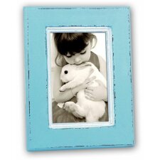 Clichy wooden photo frame 10x15 cm light blue