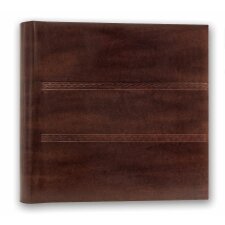ZEP Álbum de piel 30x30 cm marrón 80 páginas blancas