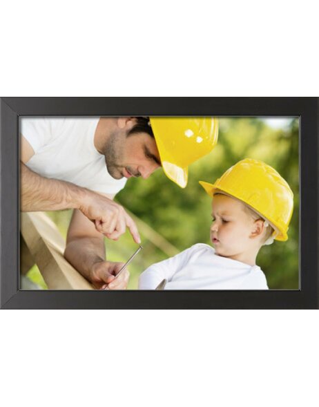wooden frame Classic 10x30 cm Museum glass black
