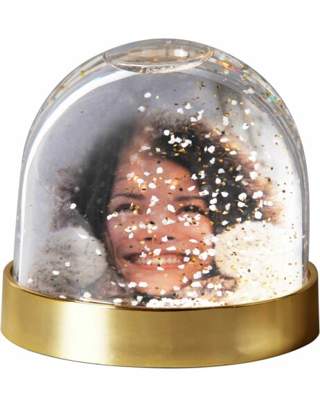 Glitter Globe 9x8 cm gold