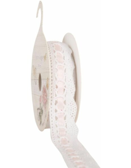 decoration tape 15mm x 100 cm - white-rose