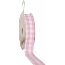 decoration tape 15mm x 500 cm - rose checked