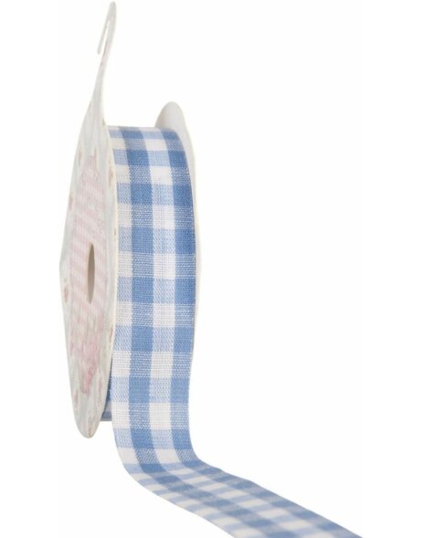 decoration tape 15mm x 500 cm - blue checked