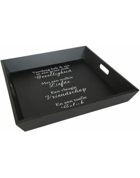 square dinner tray 43x43 cm black