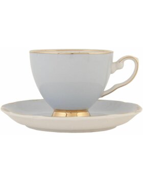 6CE0361LBL Clayre Eef cup with saucer - light blue