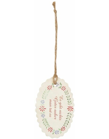 62857 Clayre Eef gift tag (12 pieces) Spruch