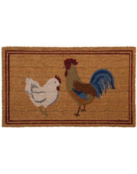 Chicken &amp; Cock door scraper 75x45 cm