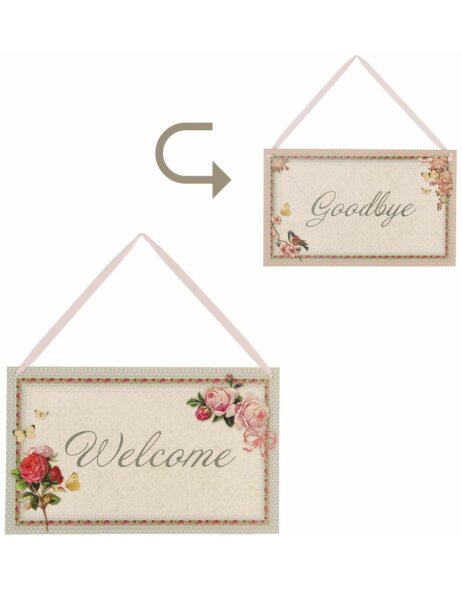 two-sided doorplate WELCOME