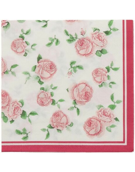 62868P Clayre Eef paper napkins 33x33 cm in pink