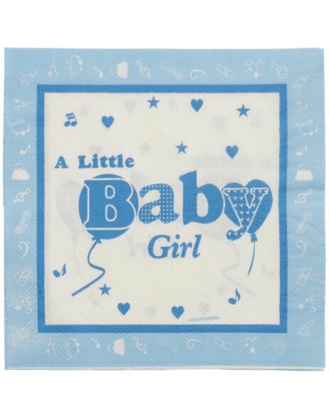 paper napkins BABY GIRLS blue