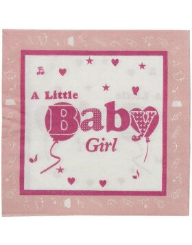 paper napkins BABY GIRL rosa