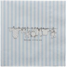 73.010BL Clayre Eef paper napkins 33x33 cm in blue