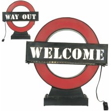 LED Lampe Welcome - Way out