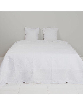 Narzuta na łóżko 140 x 220 cm biała Q145