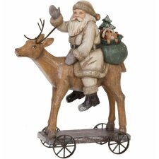 6PR0621 Clayre Eef - Figurine décorative Père Noël
