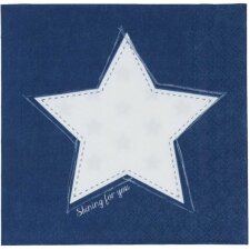 SFY73BL Clayre Eef paper napkins 33x33 cm in blue